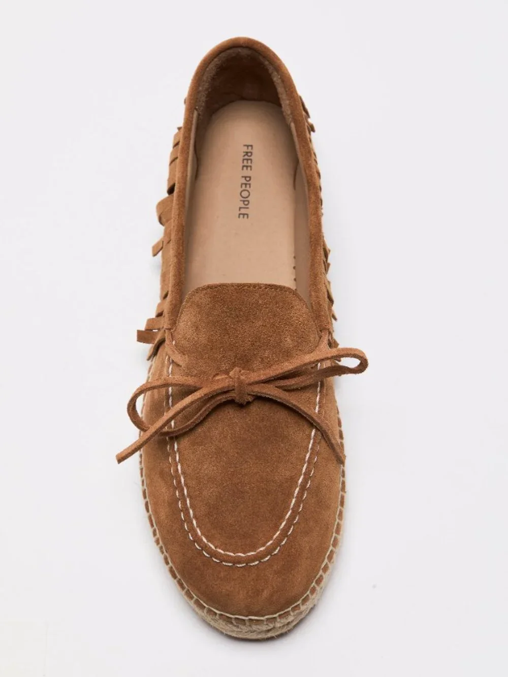 FREE PEOPLE Faraway Fringe Espadrilles / Tan Suede